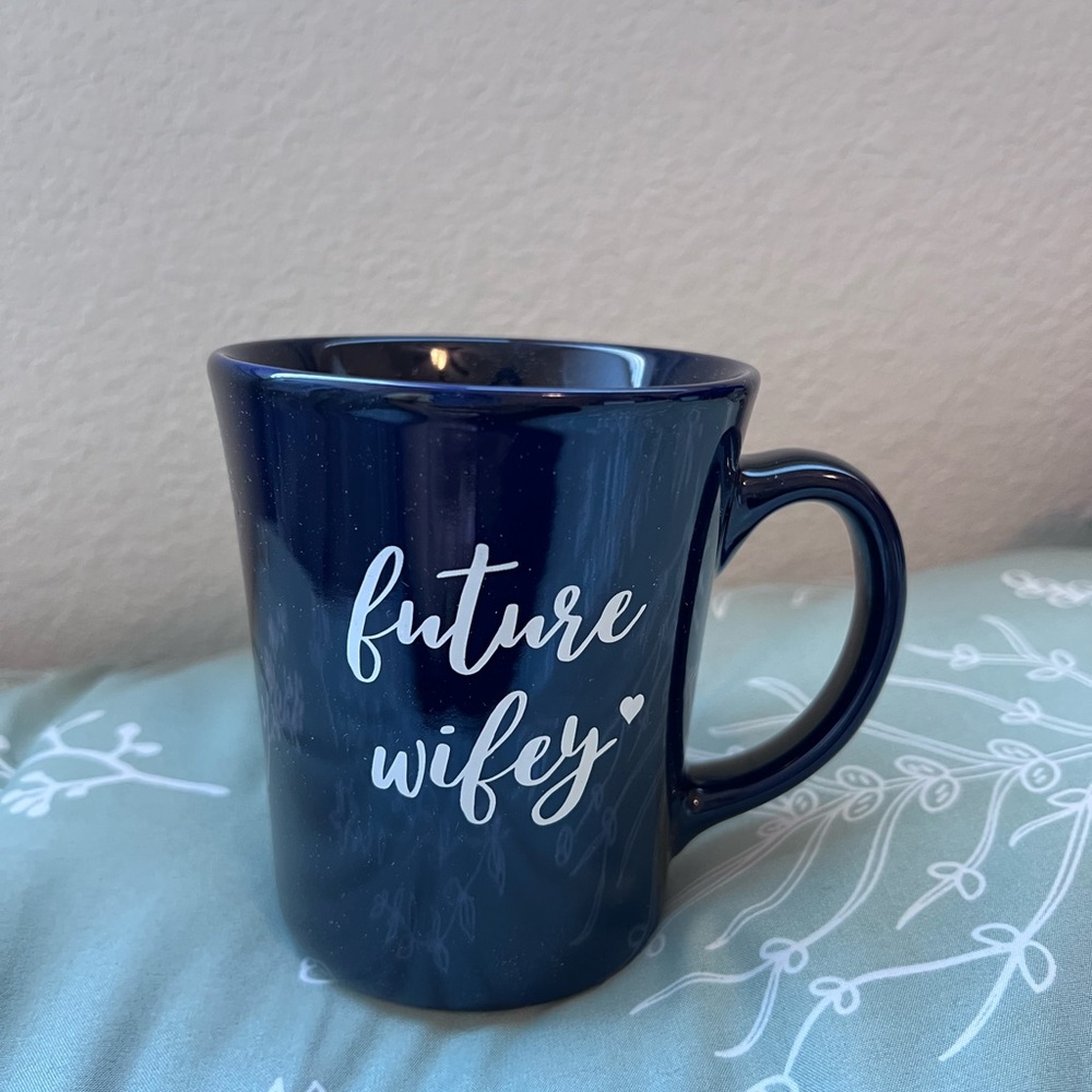 Navy Blue Ceramic Mug - Future Wifey